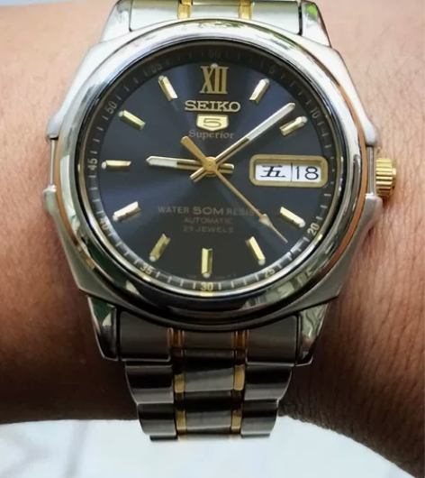 中古精工5号经典小狮子机械表 85新,整表...