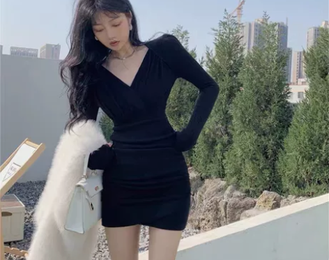 【玫瑰】5039纯欲风辣妹包臀裙无质量问题...