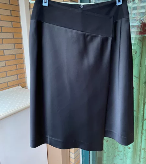 黑色一步裙半裙及膝裙通勤腰围64臀围92裙...