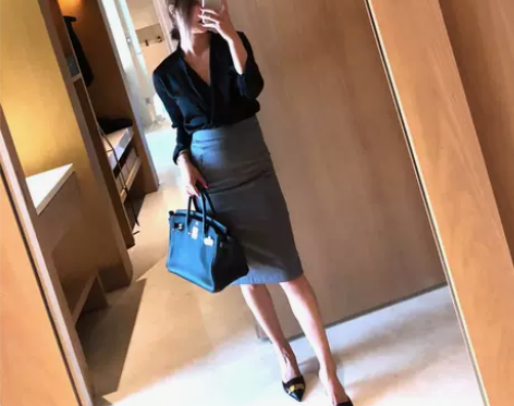 包臀半身裙中长款女高腰一步裙OL通勤裙子2...