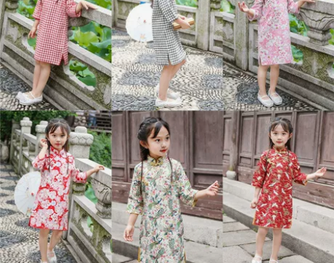 女童旗袍唐装春秋款中国风民族女童宝宝复古文...