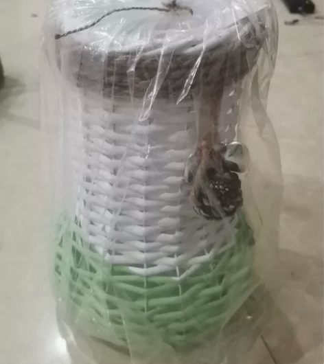 田园风纯手工编织花篮花盆，9.9元一个包邮...