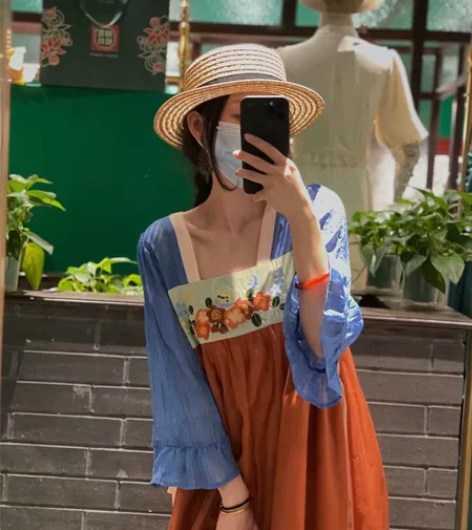 朝花夕拾汉服裙M码 穿一洗一 几乎全新，原...