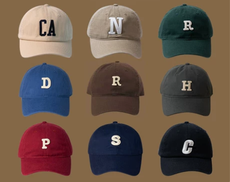 R标字母大头围棒球帽女韩版显脸小软顶鸭舌帽...