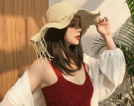 简约草帽 汉尚华莲夜游宫必送 可做赠品全新...