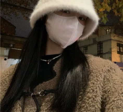 丁走走网红兔毛渔夫帽子女秋冬保暖显脸小百搭...