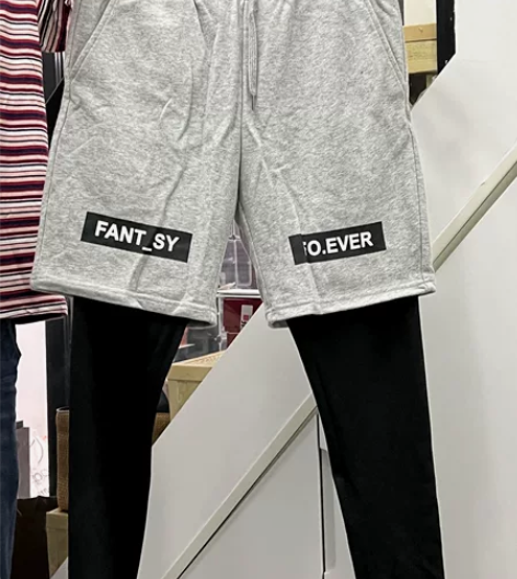 跑男同款紧身裤短裤套装打底韩版透气运动夏季...