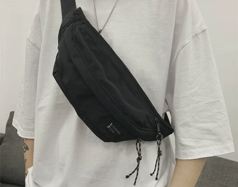 胸包男士ins潮牌运动学生单肩包休闲男生腰...