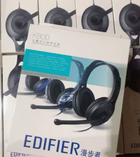 漫步者k800双孔耳麦全新特价全新黑色仅限...