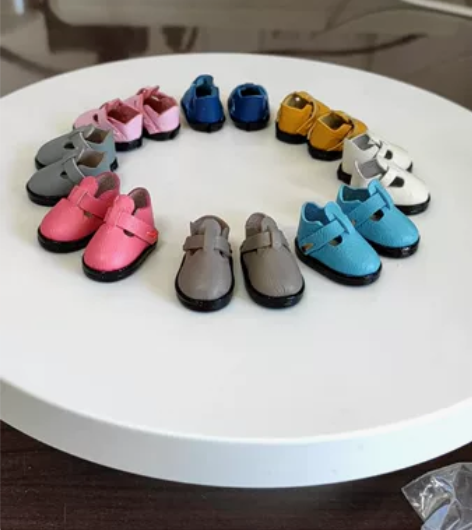 纯皮小羊皮ob11娃娃鞋 ob11小羊皮娃...