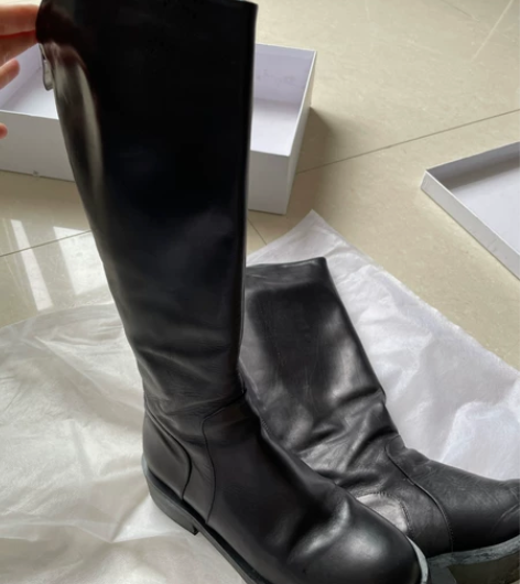 骑士靴子 超级无敌帅顶级的皮质 原价160...