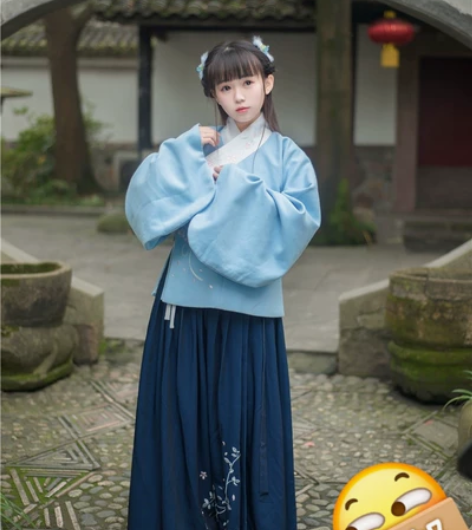 兰若庭 汉服 茕茕白兔 袄裙 上L下M ...