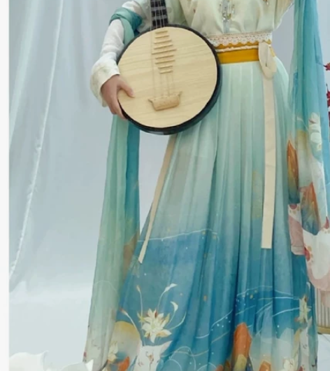 全新汉服【七月夕】鹿饮溪 绿色 s码 买的...