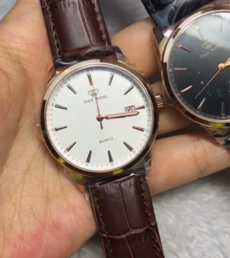 天王手表男士。手表石英表全真皮表带 天王手...