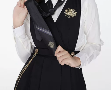 高桥十一护奶裙无袖连衣裙女秋冬季JK制服学...