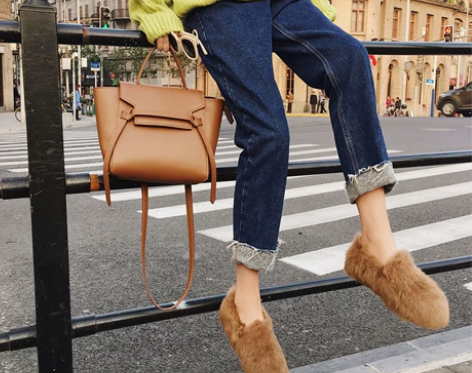 秋冬韩版bf风宽松阔腿牛仔裤女学生chic...