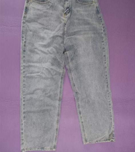 阔腿牛仔裤女 xs码 全新 腰围约7...