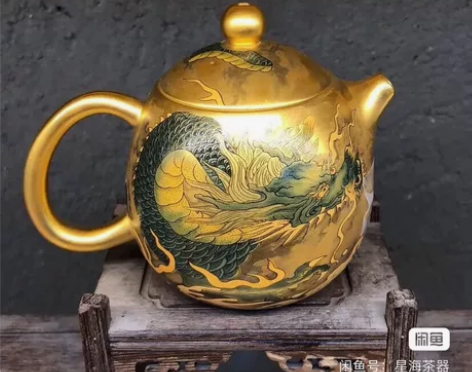 周洪杰皇杰造物青龙壶羊脂玉瓷鎏金龙蛋壶功夫...
