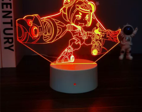 王者荣耀周边手办小夜灯新款高颜值立体灯光摆...