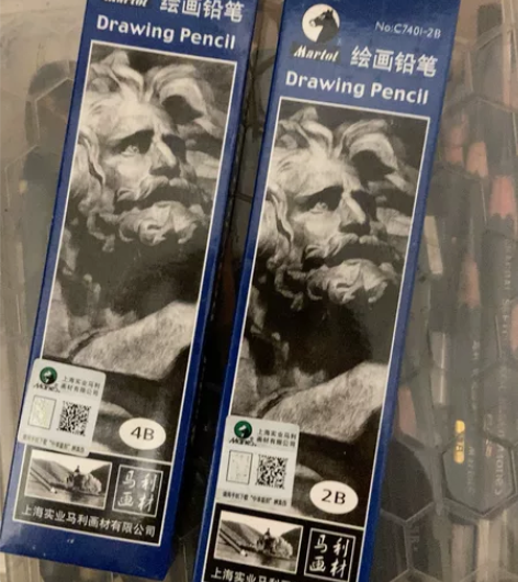 尼奥尼，马利铅笔素描绘画碳笔初学者速写炭笔...