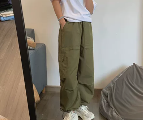 男女可穿 四色工装裤 军绿色m码 材质是硬...
