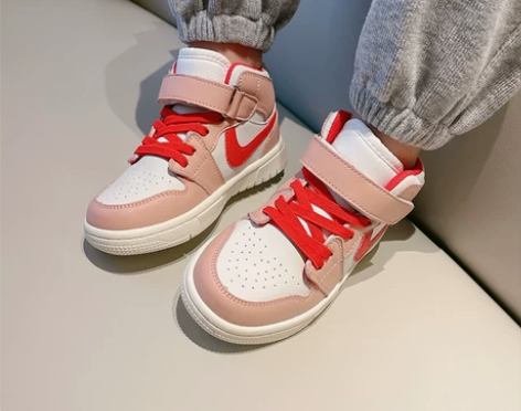 辰辰妈男女童撞色高帮运动鞋透气，28码，正...