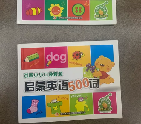 洪恩小小口袋书（启蒙英语500词、学前必备...