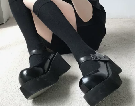 玛丽珍鞋松糕厚底日系大头鞋JK制服娃娃鞋 ...