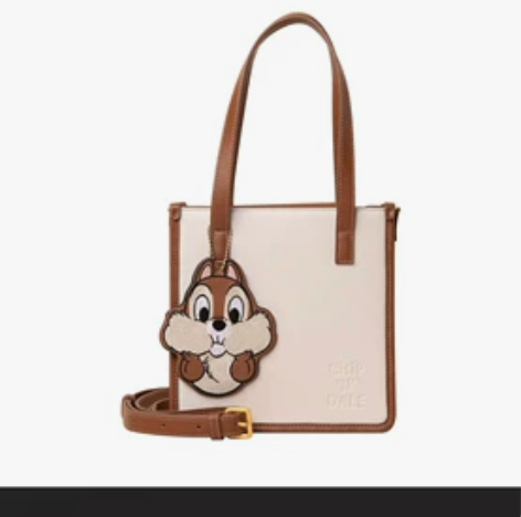 不莱枚复古风琴小托特包 迪士尼奇奇蒂蒂手提...