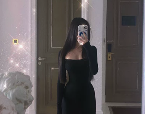 winema晓雪 秋季中腰长袖短裙 黑色一...