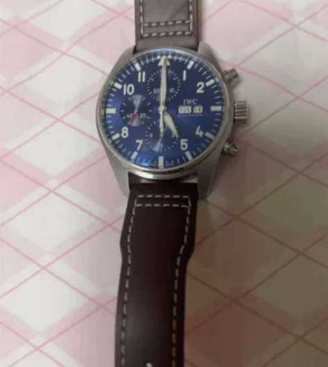 万国飞行员手表，机械表带计时功能，朋友送的...