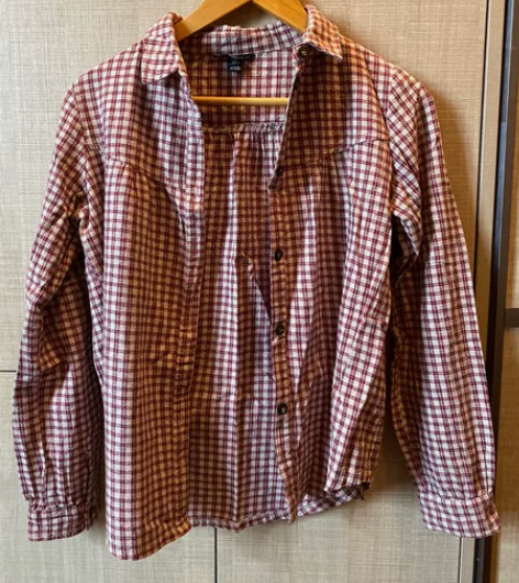 红格全棉衬衫，文艺风，搭牛仔裤或裙子就非常...