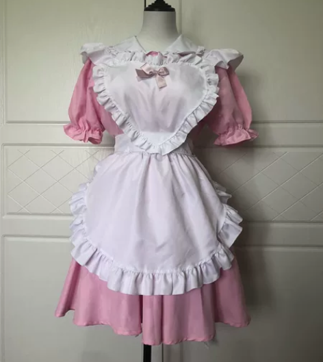 粉色/黑色女仆装两套 COS二次元女佣可爱...