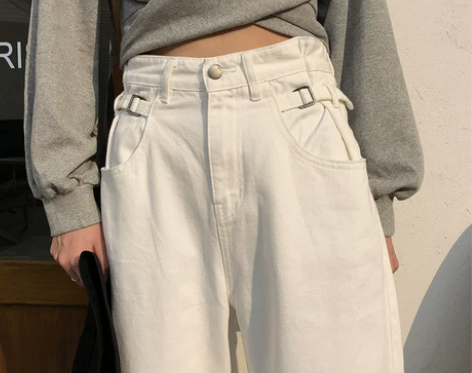 ?SEEKSIMPLE高腰牛仔裤女秋冬直筒...