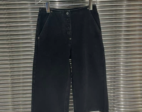 22早秋新 欧美小众 单排扣门襟 低边腰设...