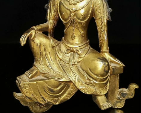 Z珍藏铜鎏金像，保存完整，造型精致，工艺浑...