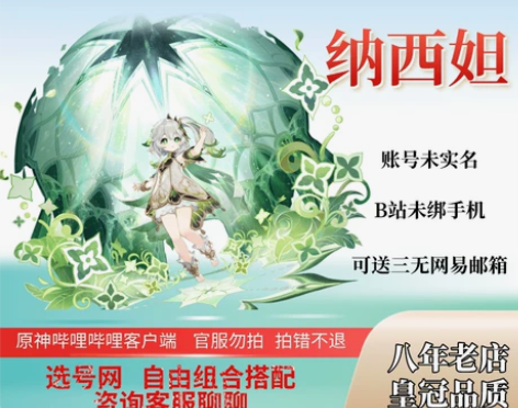 【双改】原神B服活邮纳西妲初始组合专武成品...