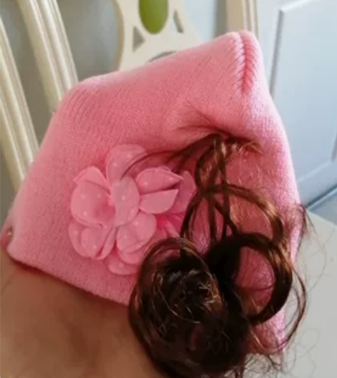 全新宝宝假发帽，儿童女童假发帽毛绒帽保暖帽...