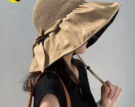 (清仓处理)全新遮阳帽女夏季镂空草帽渔夫帽...