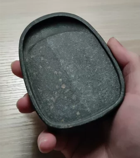 歙砚老坑砚台 素砚 行囊砚 4寸 金星坑金...