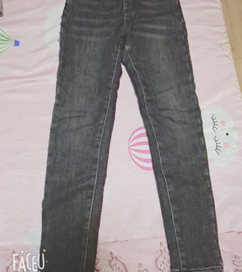 线下买的现在胖了穿不了 清 加绒加厚牛仔裤...