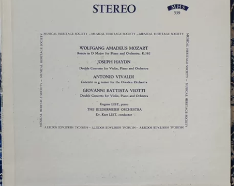 钢琴大师尤金·李斯特和小提琴大师卡罗尔·格...