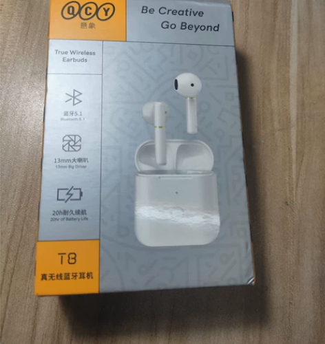国货之光qcy t8半入耳式无线蓝牙耳机9...