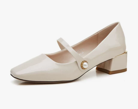 达芙妮玛丽珍鞋高跟赫本风复古法式单鞋202...