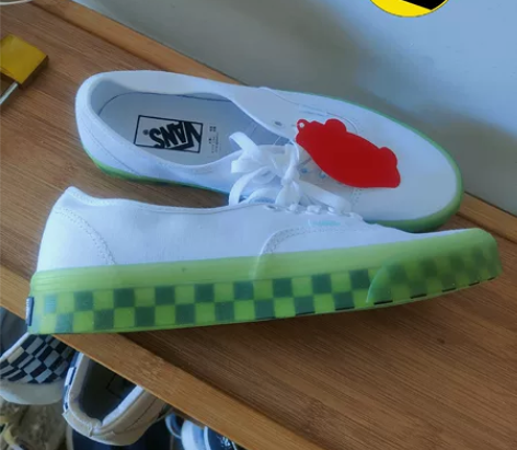 vans 万斯 稀有绿底 全新保真带吊牌 ...