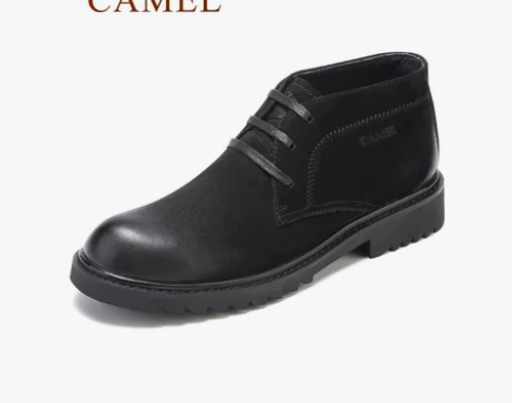 Camel/骆驼男鞋冬季新款轻质厚底英伦全...