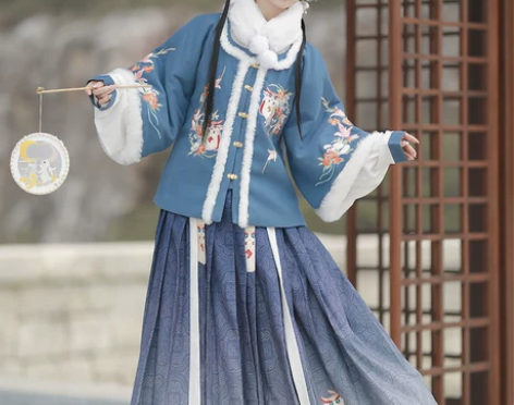 原创汉服女古装秋冬季款明制加厚加绒半袖短袄...