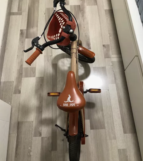 凤凰儿童自行车14寸 给娃娃买了个16寸的...