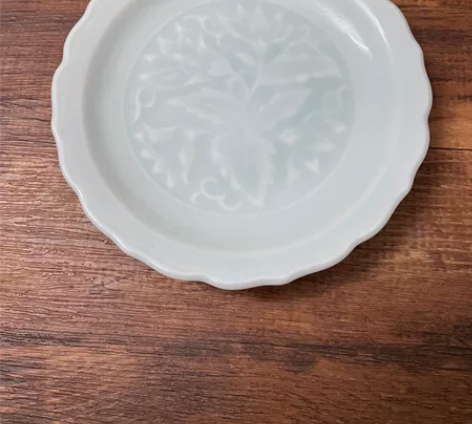 日本回流瓷器全新全品浮雕花卉清新玉润青瓷莲...