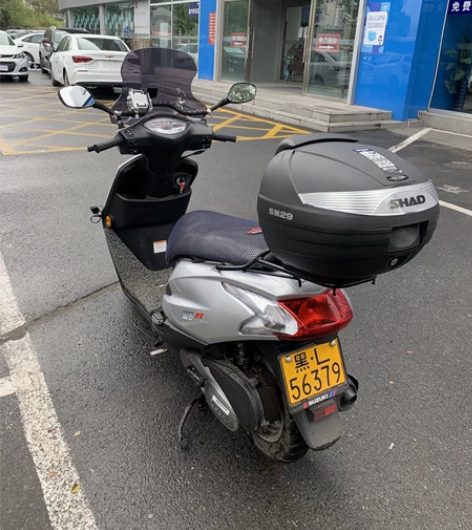 铃木摩托车双城牌子,孩子想送外卖了,没干几...